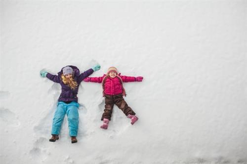 Children playing in the snow